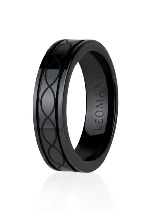 Arye Ring in Black Ceramic