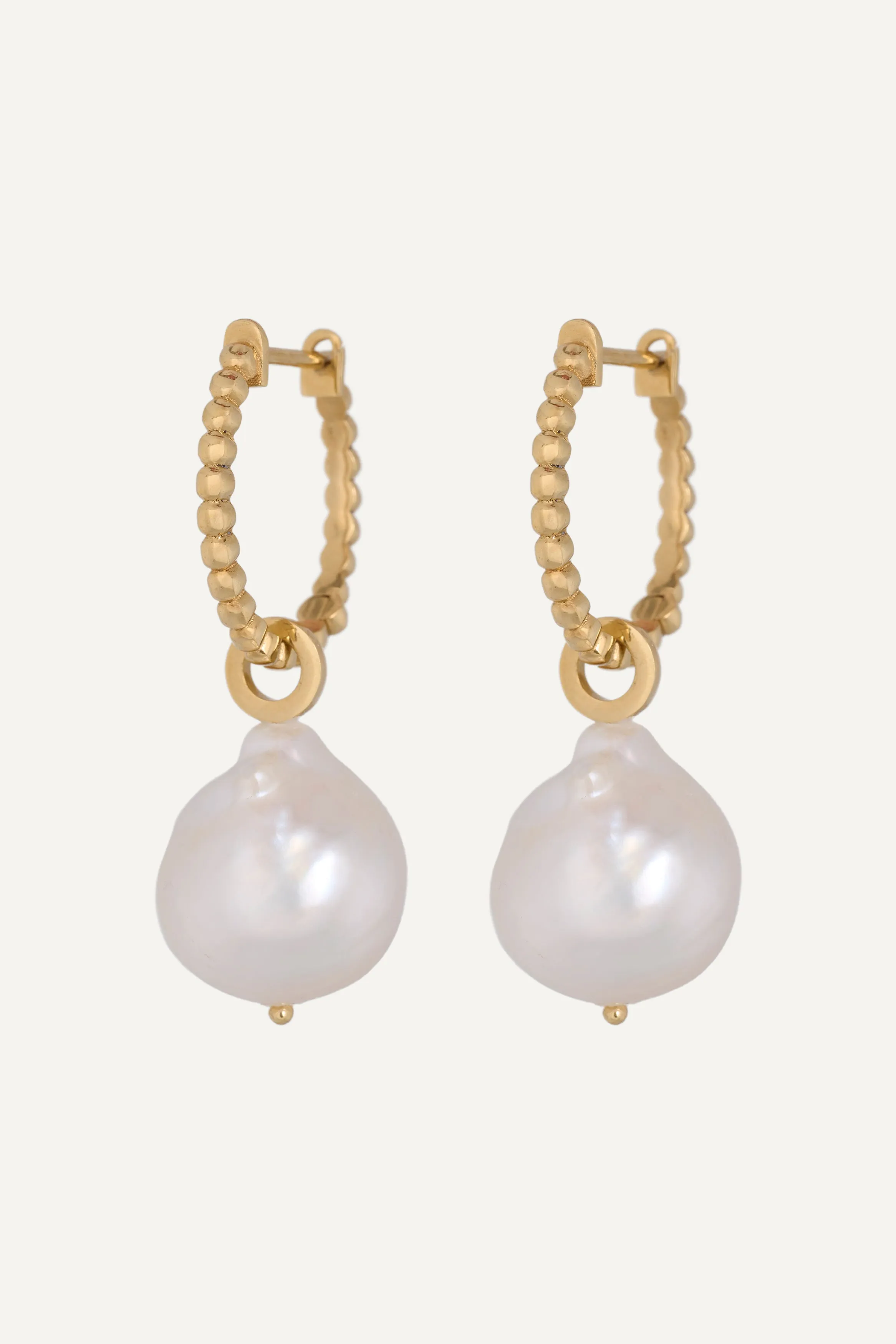 Baroque Beaded Hoops