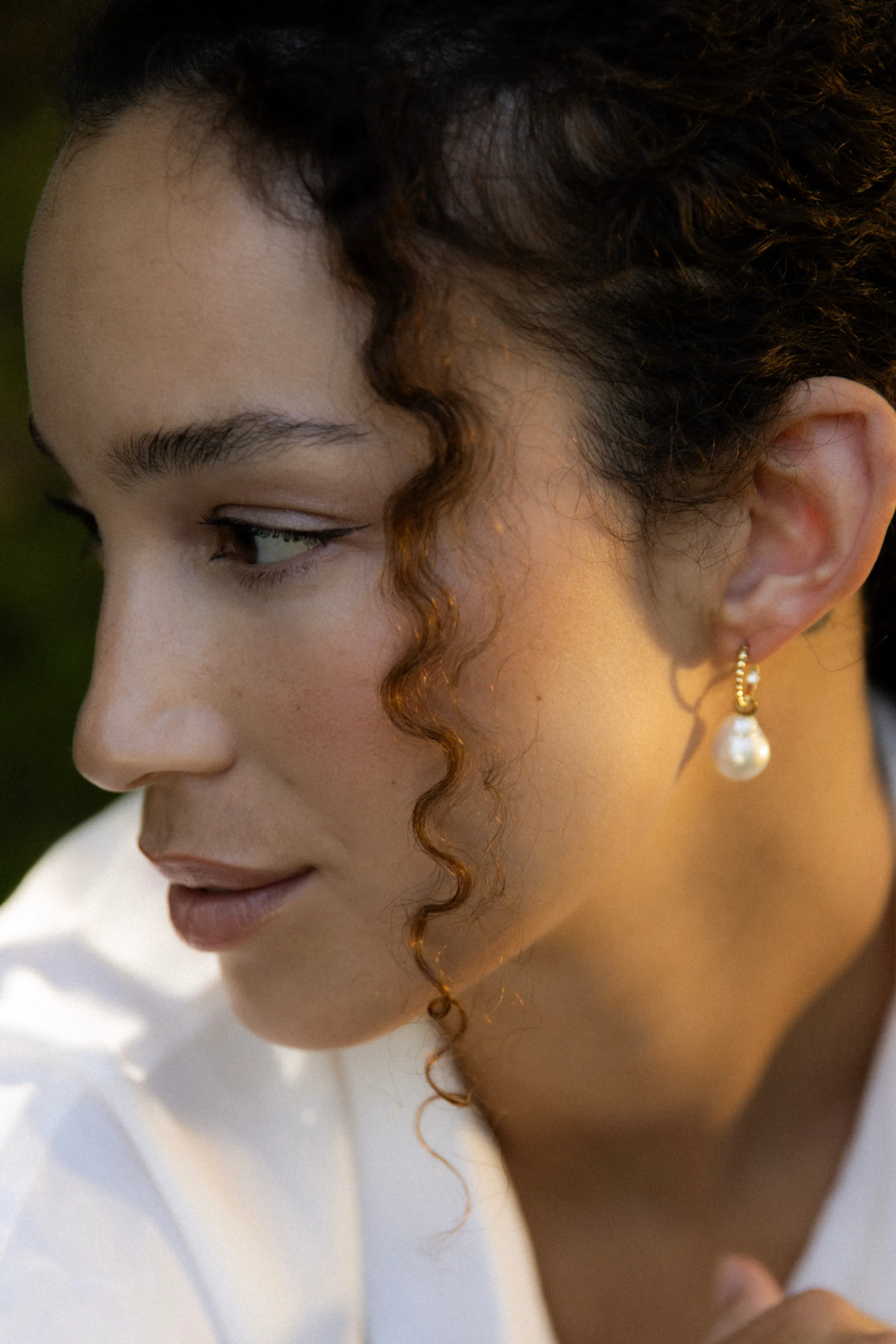 Baroque Beaded Hoops
