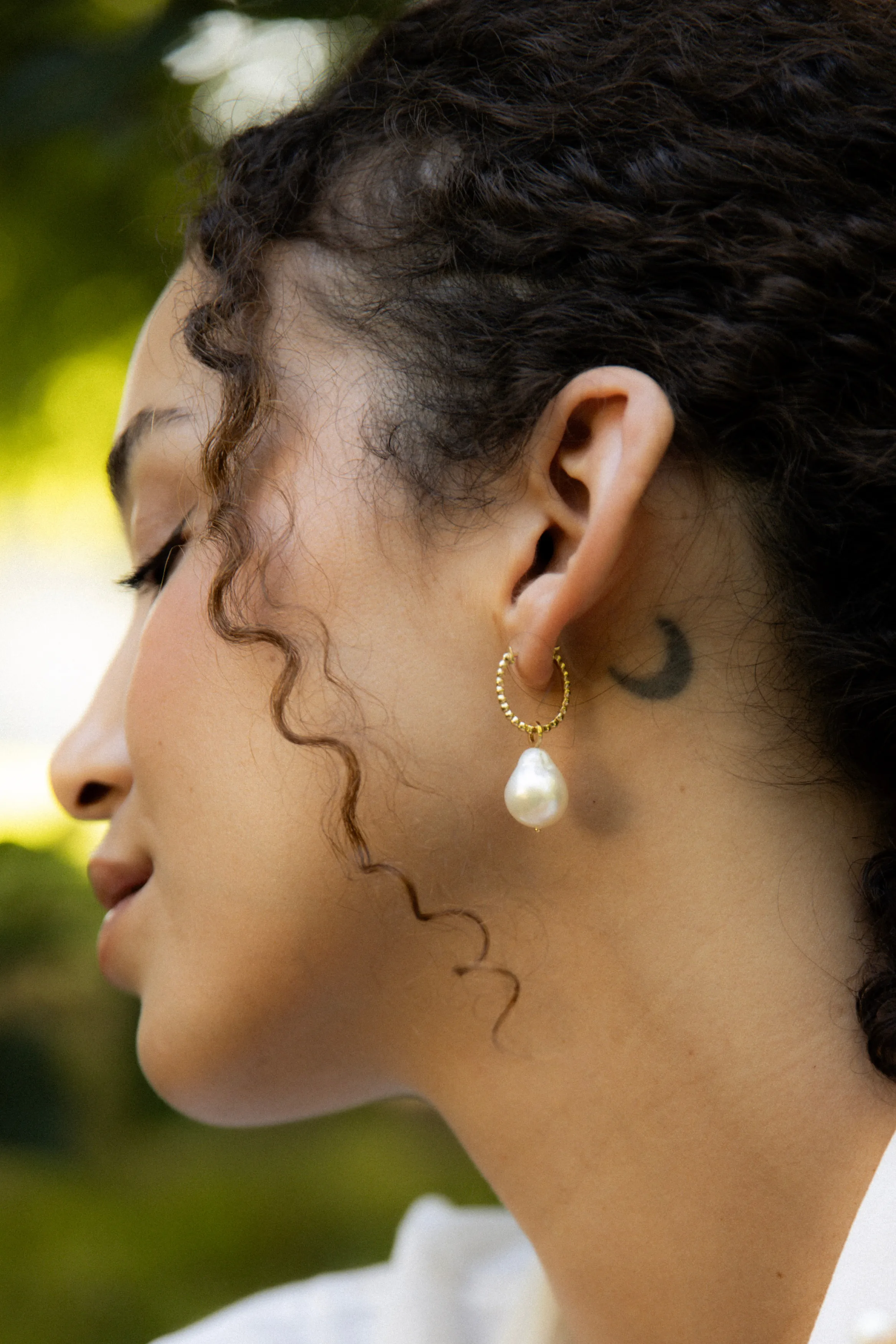 Baroque Beaded Hoops