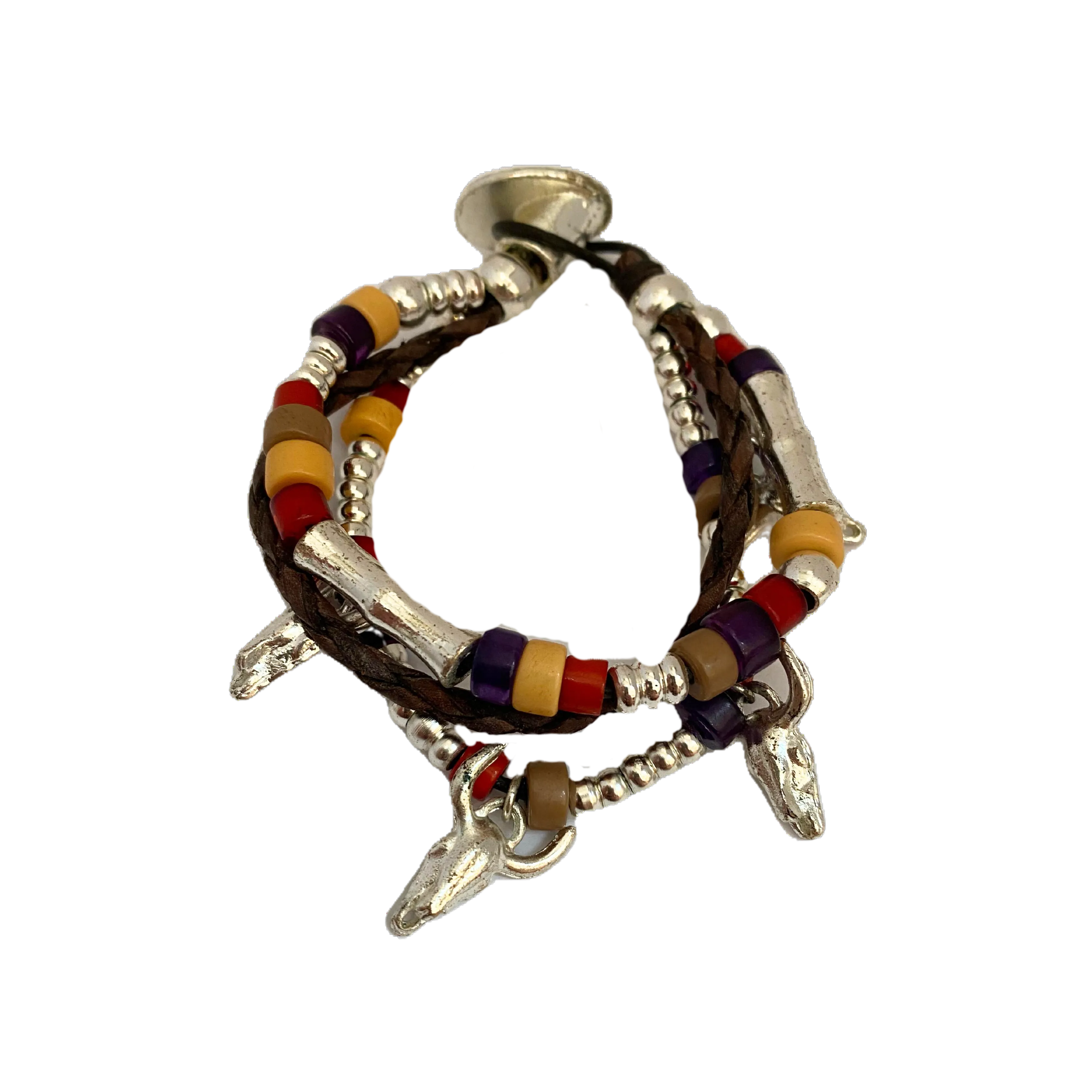 Barry Silver Bull Charm Bracelet