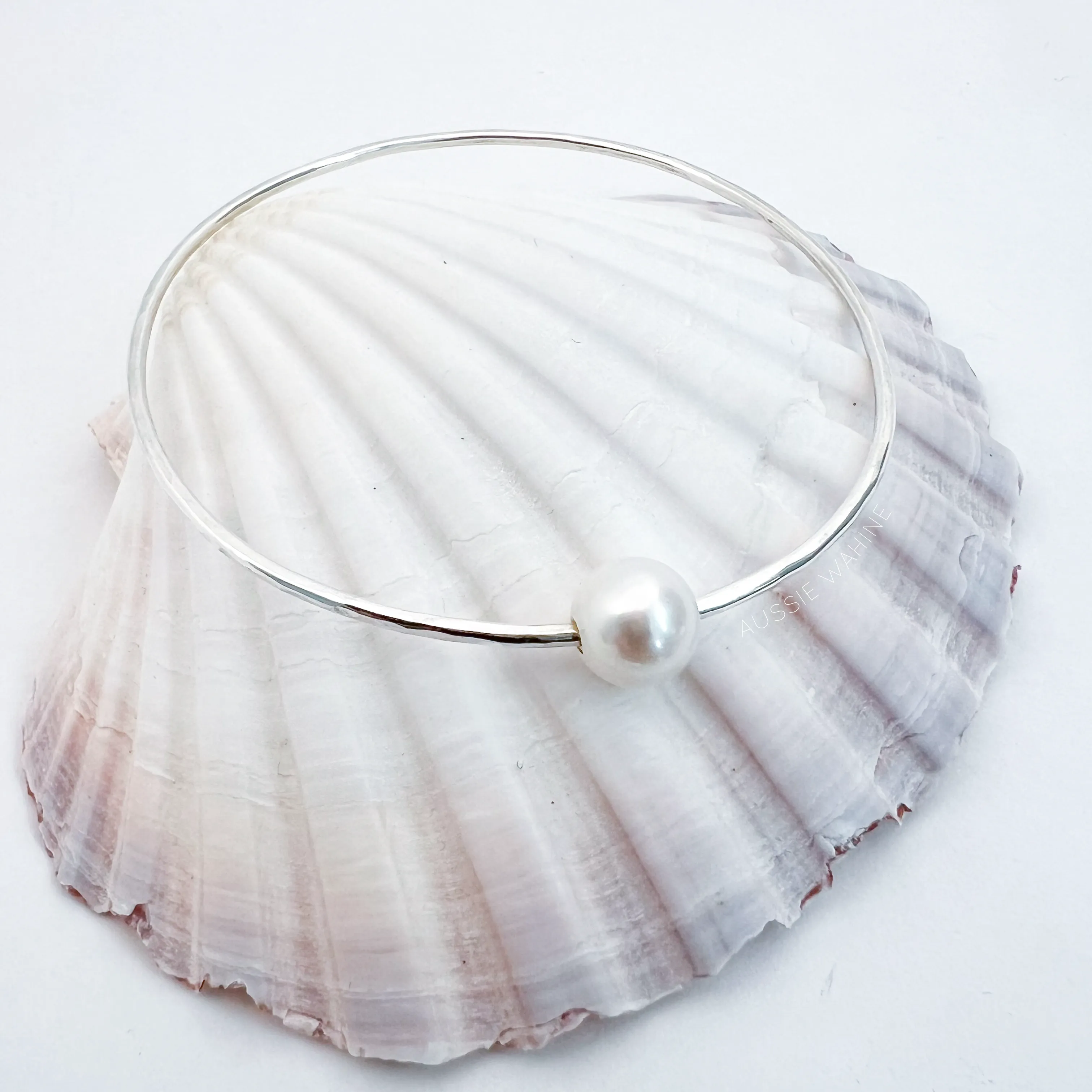 Beach Bangle with Freshwater Pearl