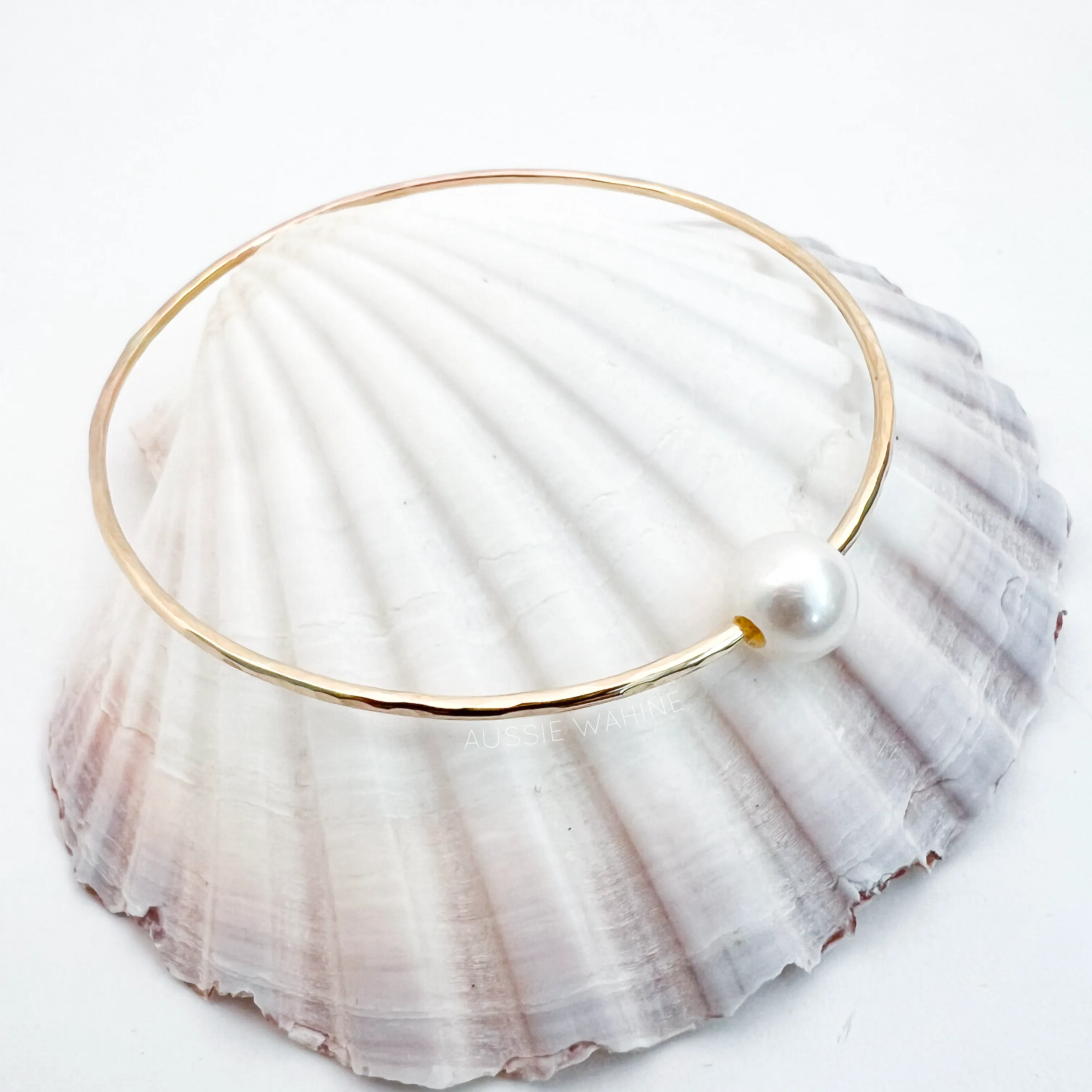Beach Bangle with Freshwater Pearl