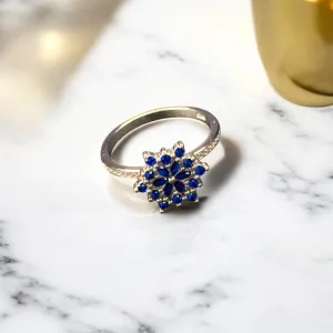 Beautiful 925 silver fan ring