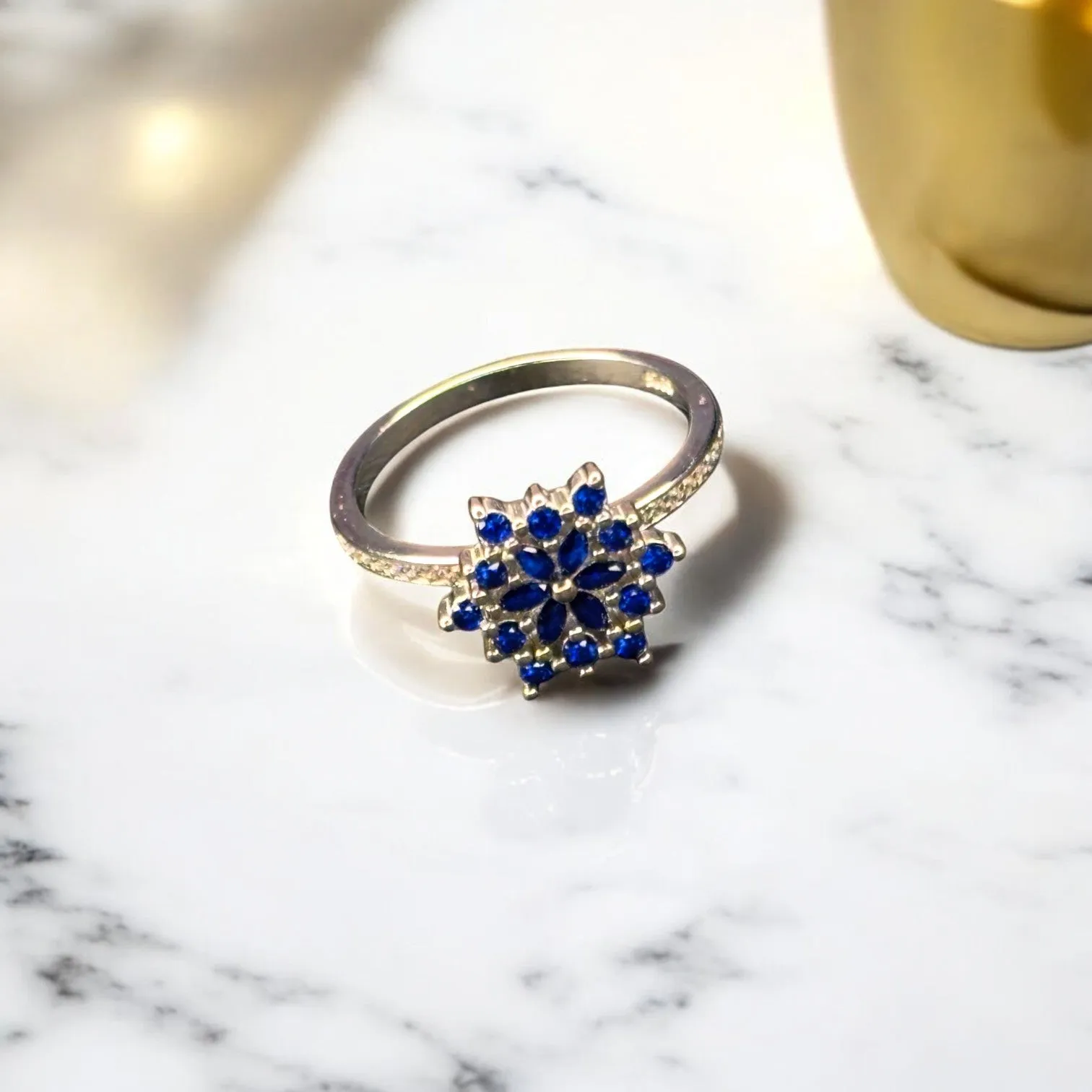 Beautiful 925 silver fan ring