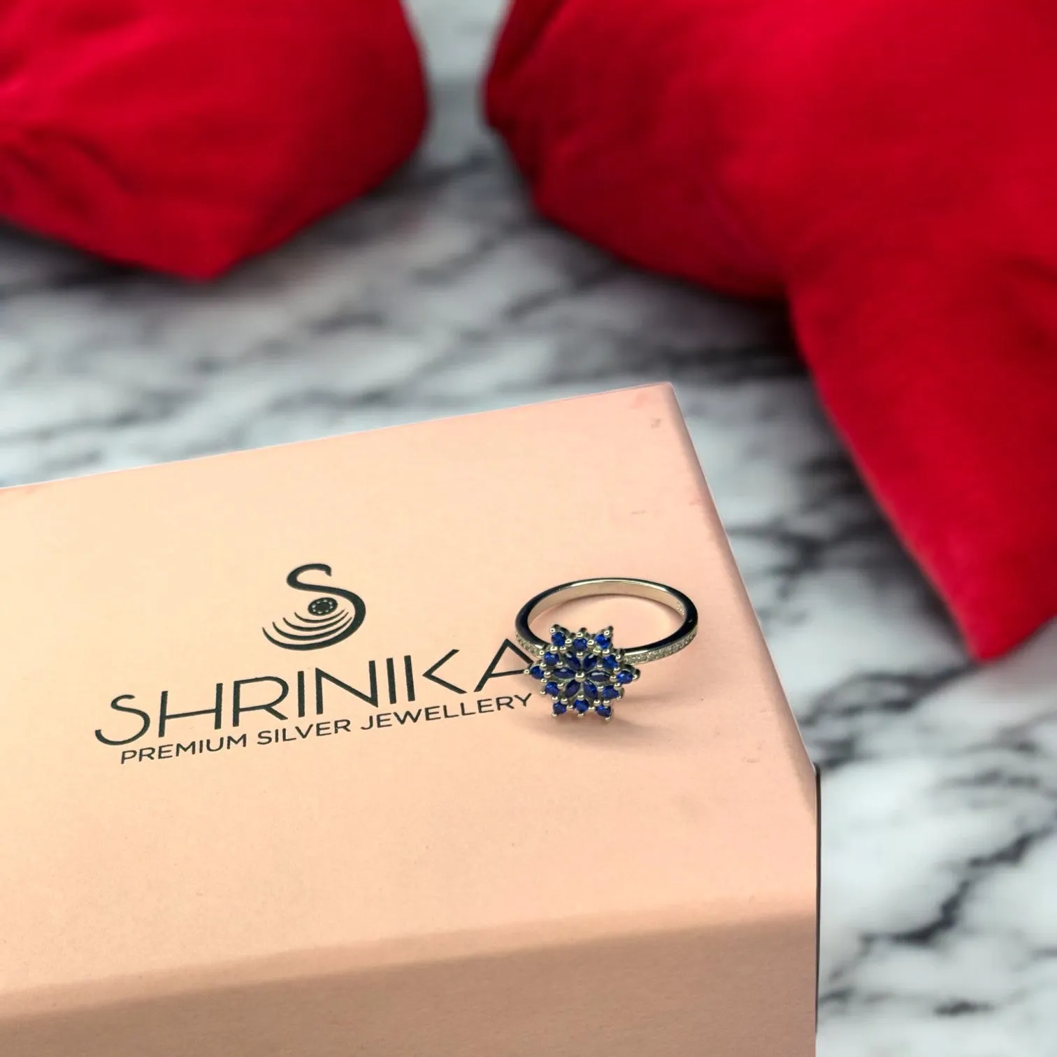 Beautiful 925 silver fan ring