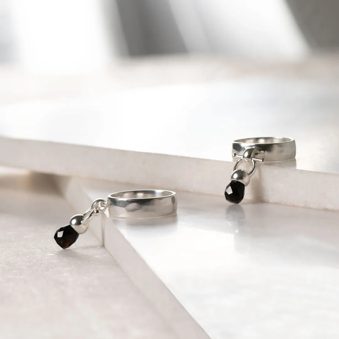 Brio - Black Onyx Gemstone Design and Sterling Silver Horse Bit Ring