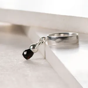 Brio - Black Onyx Gemstone Design and Sterling Silver Horse Bit Ring