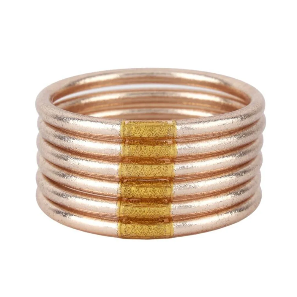 BuDha Girl - Tzubbie All Weather Bangle Set of 6 - Champange