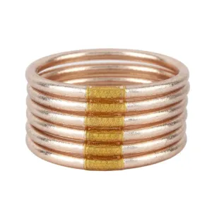 BuDha Girl - Tzubbie All Weather Bangle Set of 6 - Champange