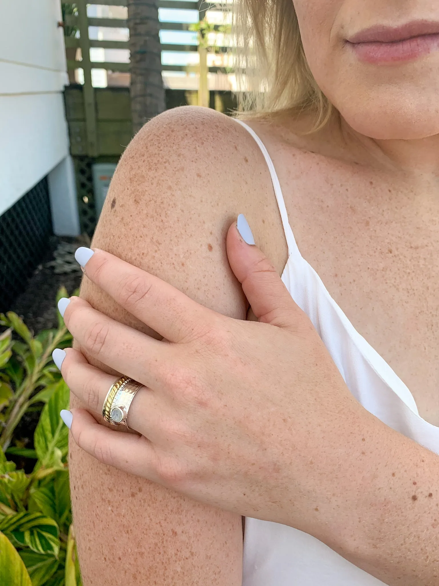 Celeste Moonstone nh spinner ring