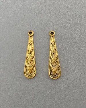 Chevron Drops, 26x18mm (2pcs)