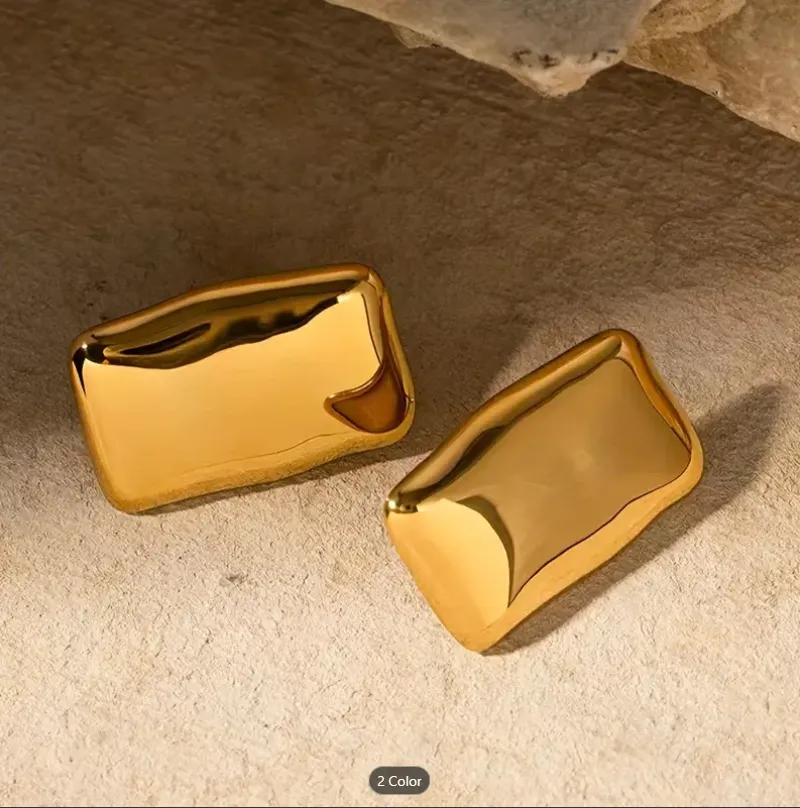Chunky Rectangular Earrings