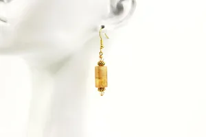Citrine Tubes Earrings