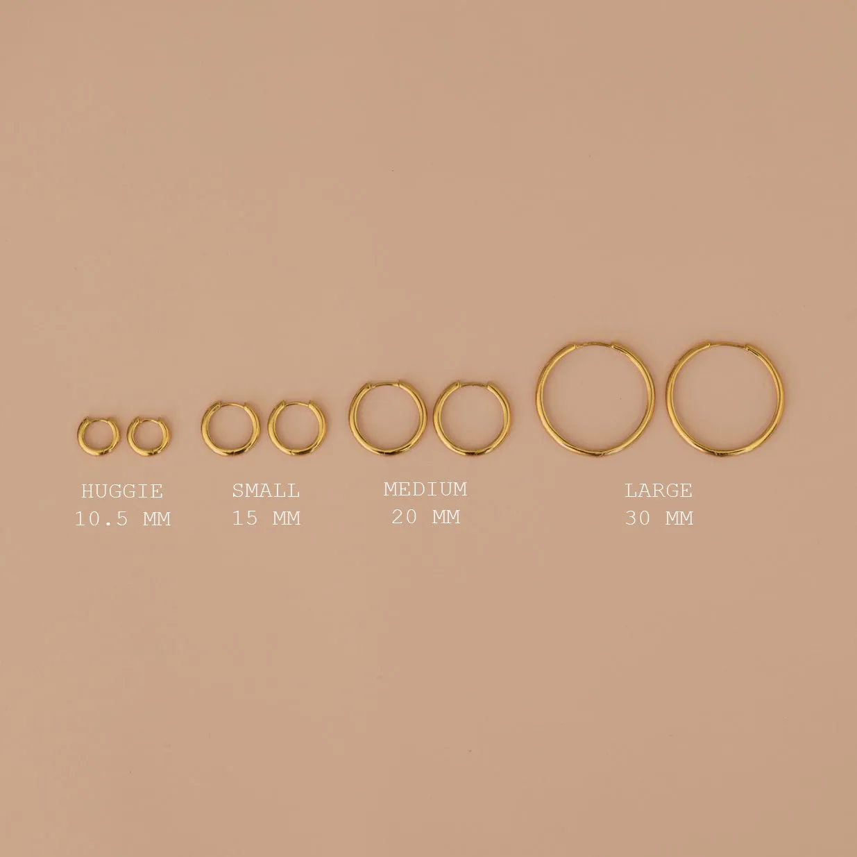 Classic Huggie Hoop Earrings in Gold