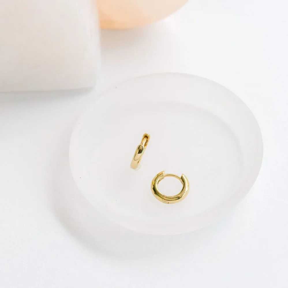 Classic Huggie Hoop Earrings in Gold