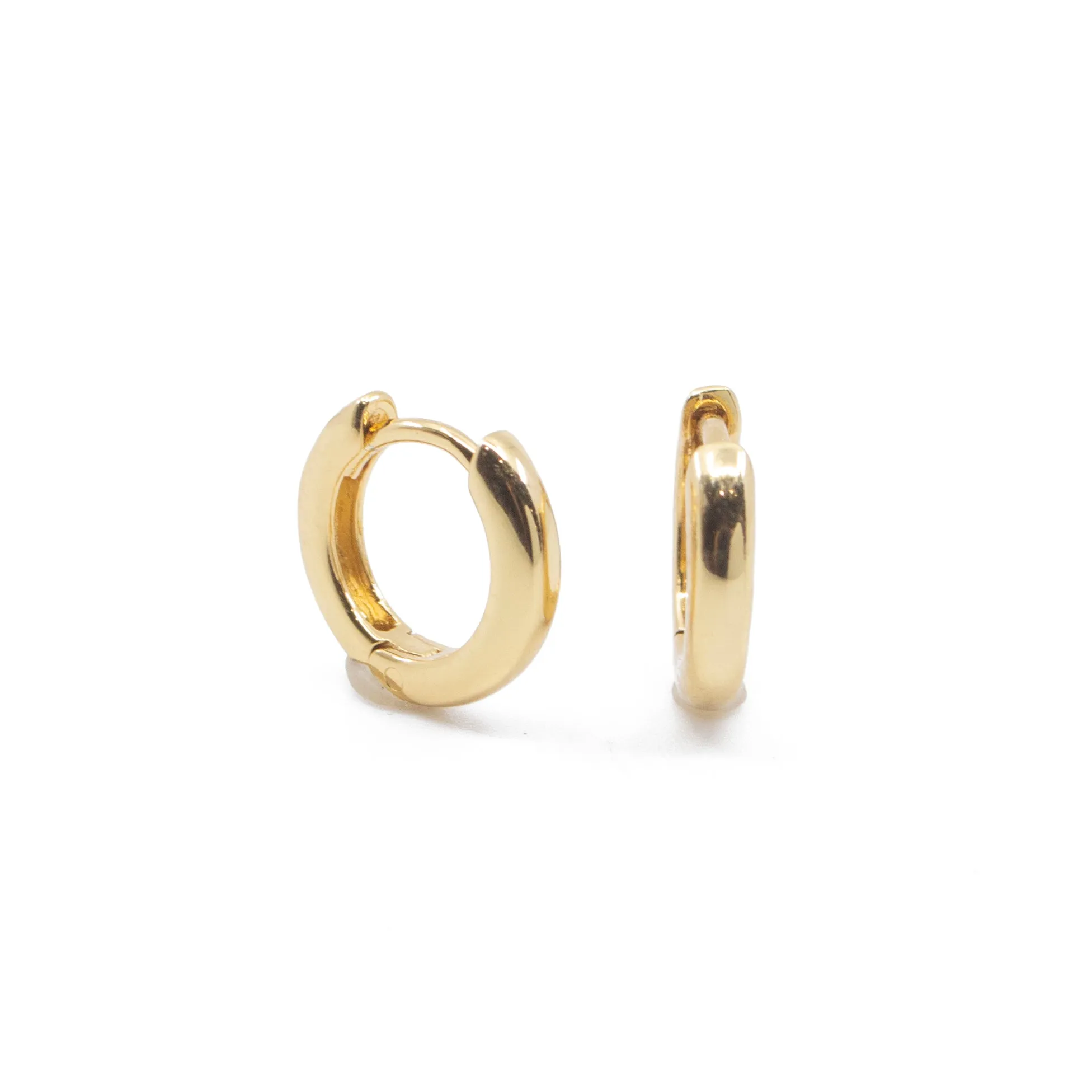 Classic Huggie Hoop Earrings in Gold