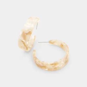 Classic Marbled Hoop Resin Earrings
