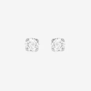 Classic Sparkle - 5mm Earrings | 9ct White Gold