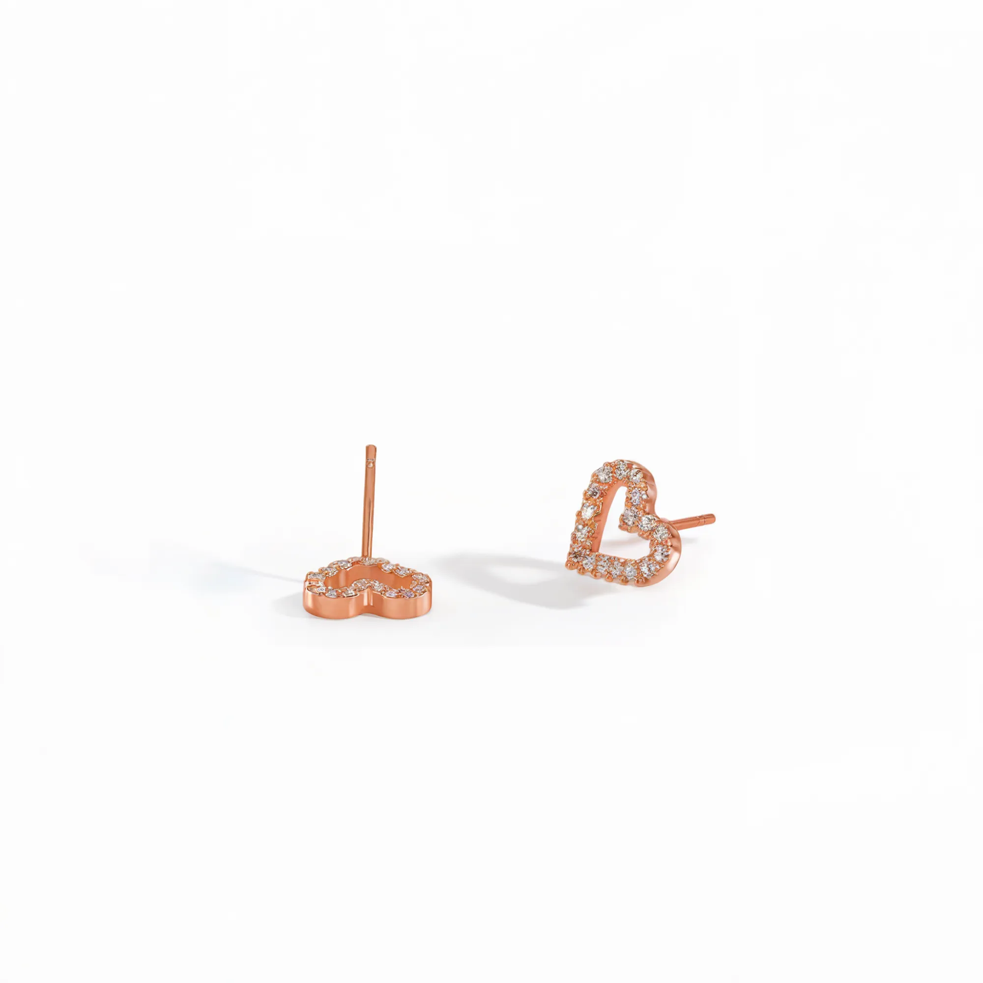 Classic Stud Open Heart Earrings