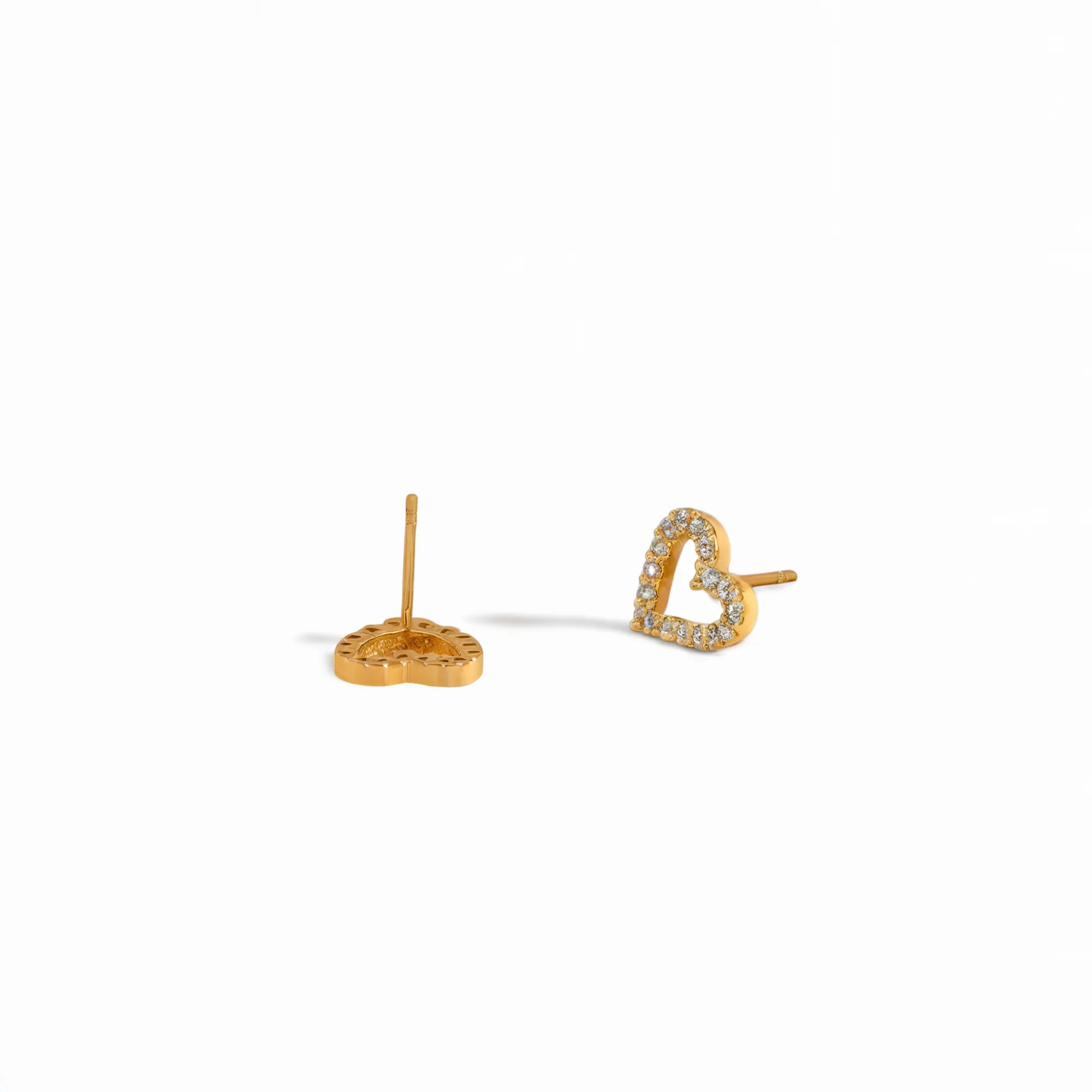 Classic Stud Open Heart Earrings