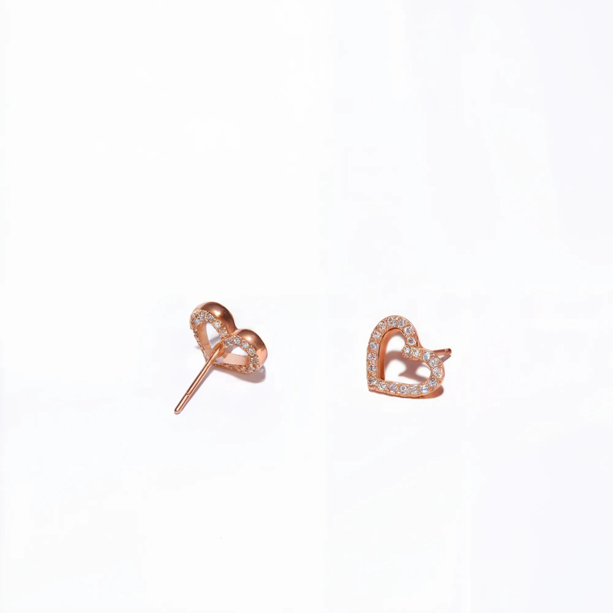 Classic Stud Open Heart Earrings