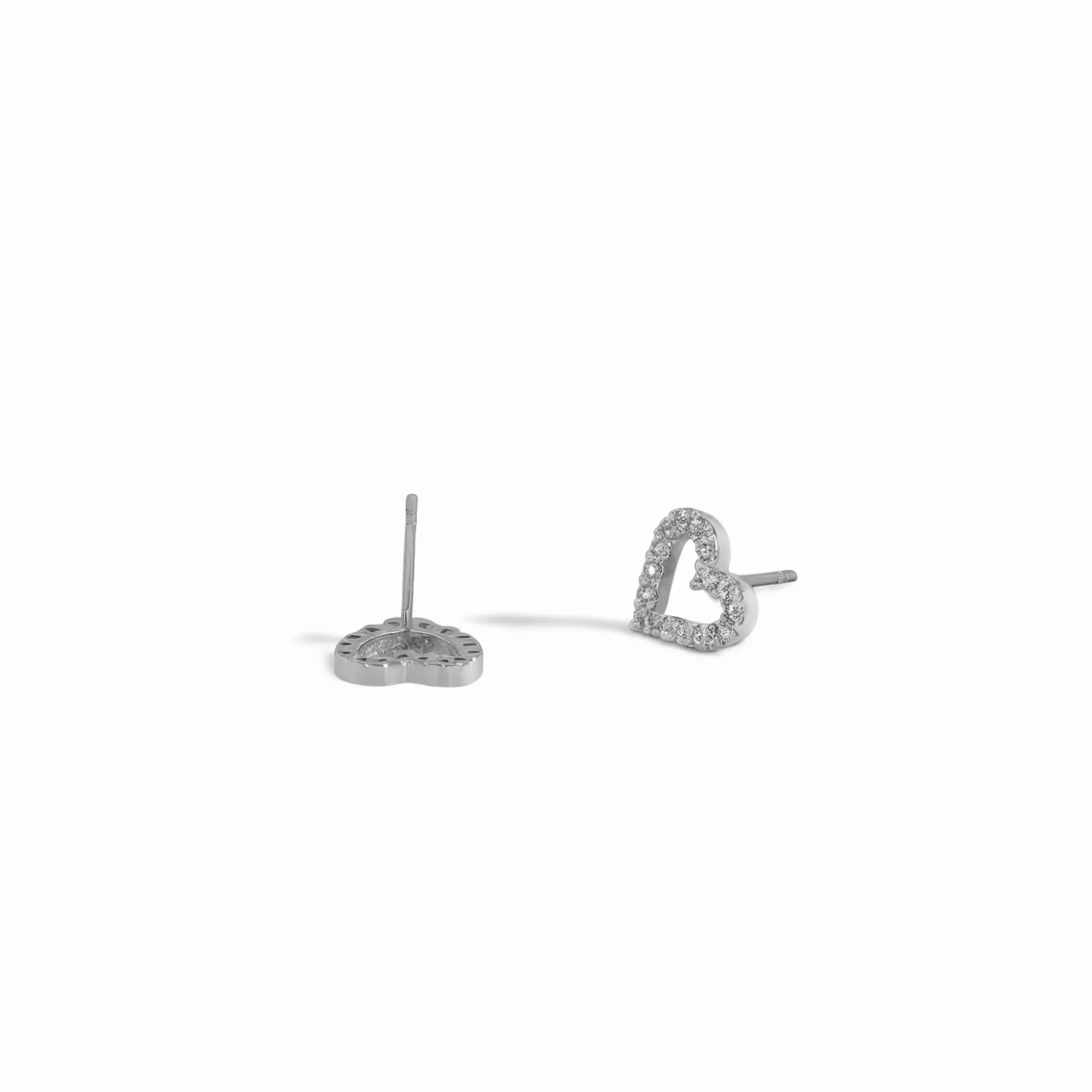 Classic Stud Open Heart Earrings