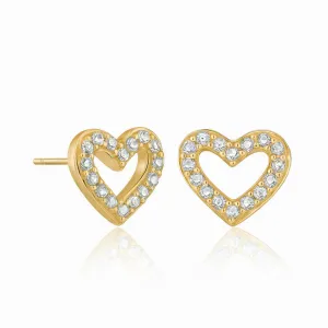 Classic Stud Open Heart Earrings
