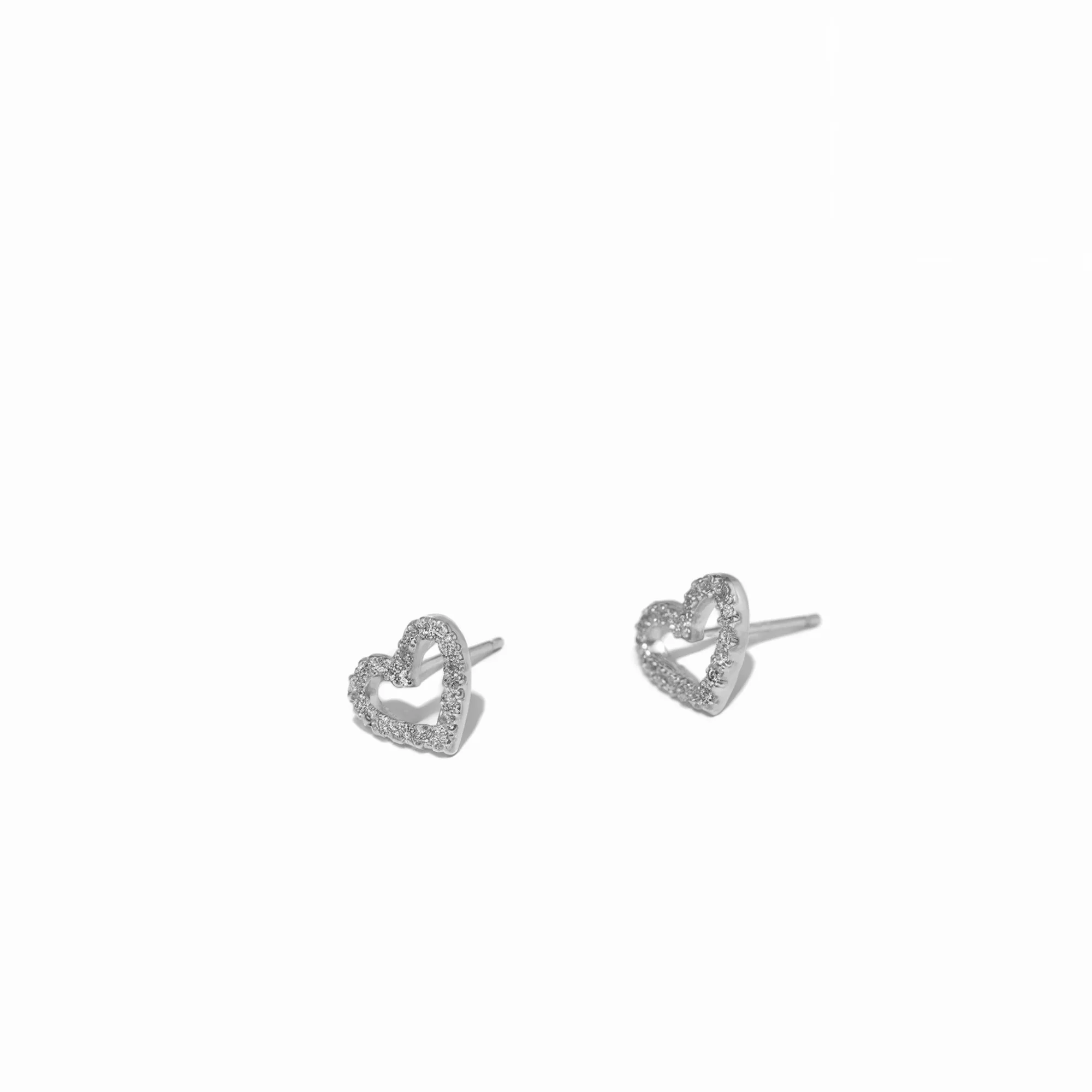 Classic Stud Open Heart Earrings