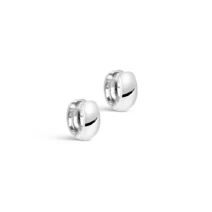 Classic Wide Silver Hoops