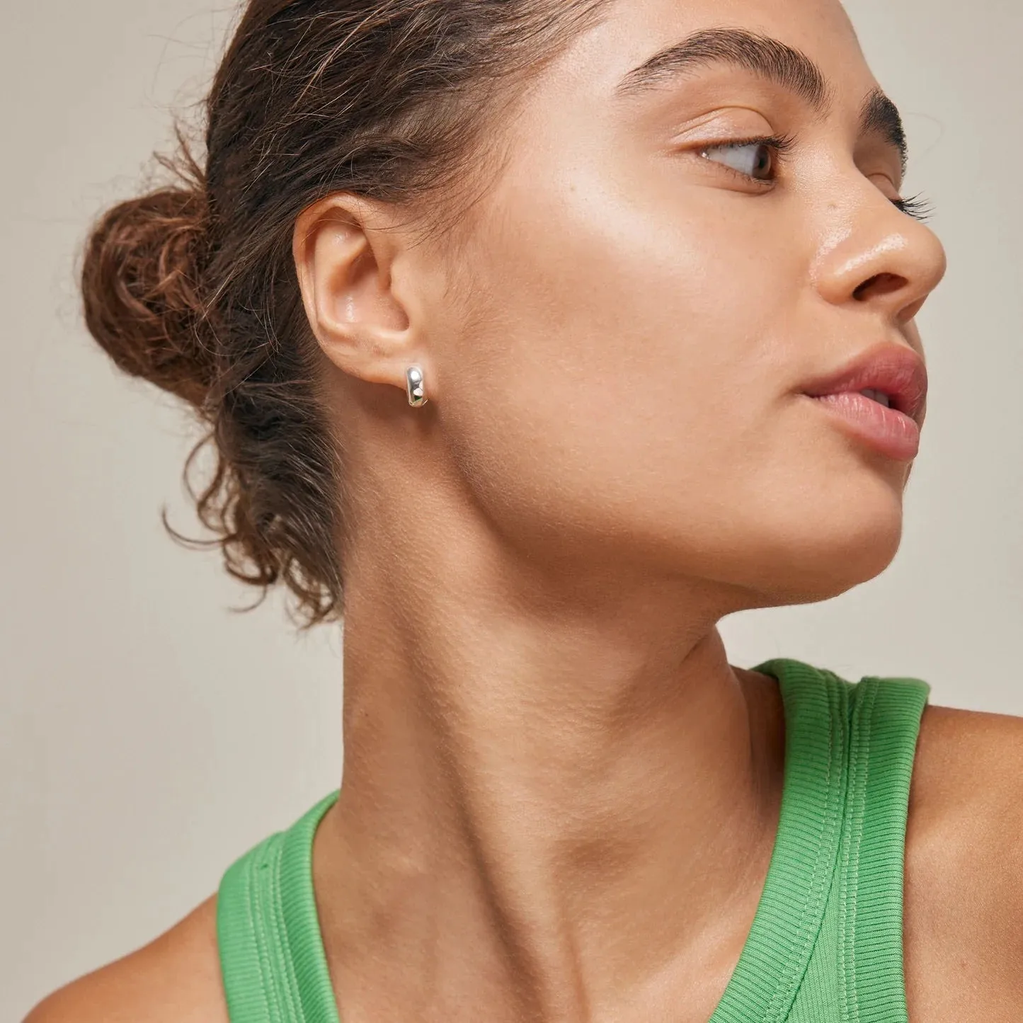 Classic Wide Silver Hoops