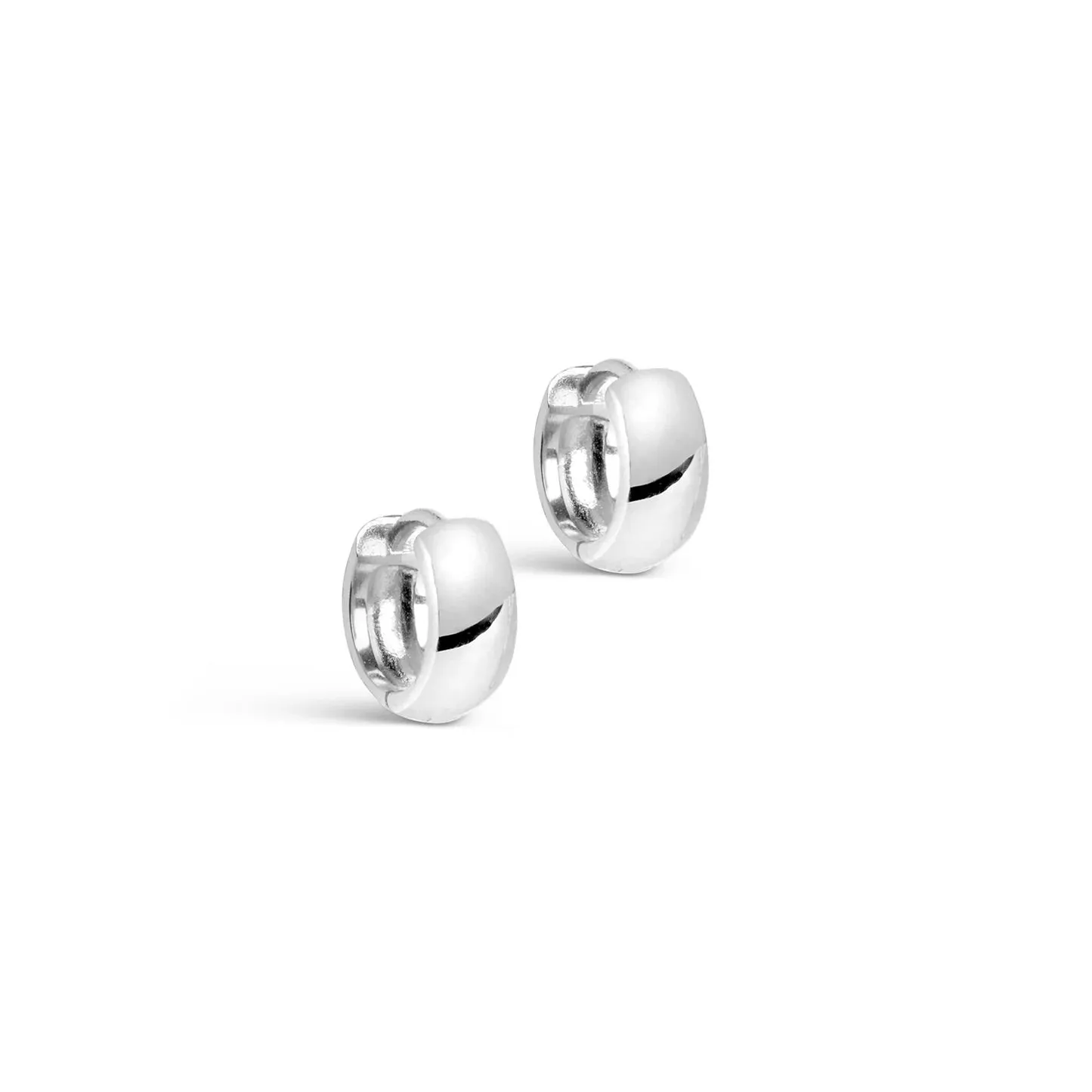 Classic Wide Silver Hoops
