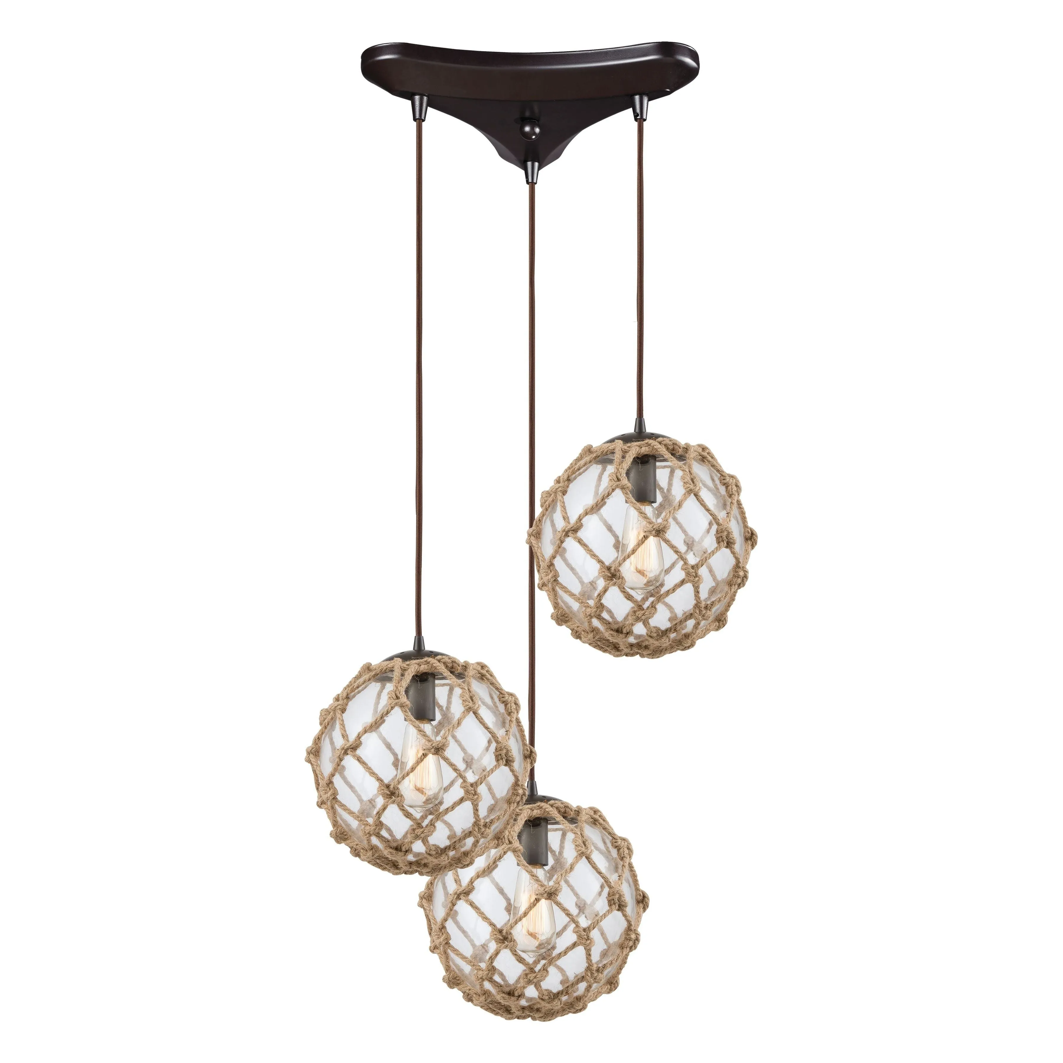 Coastal Inlet 12" Wide 3-Light Pendant