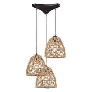 Coastal Inlet 12" Wide 3-Light Pendant