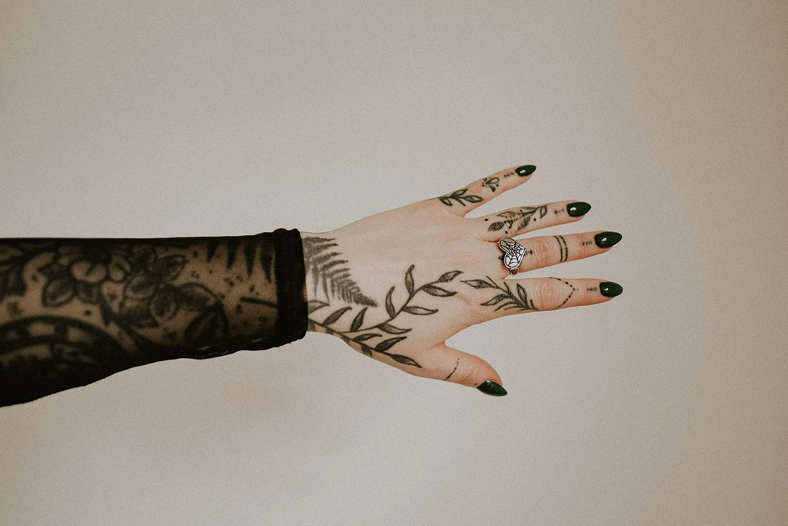 Cobweb Heart Ring