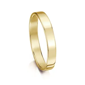 Contemporary 3mm Wedding Ring in 9ct Yellow Gold