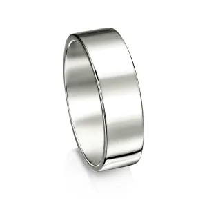 Contemporary 6mm Wedding Ring in Platinum