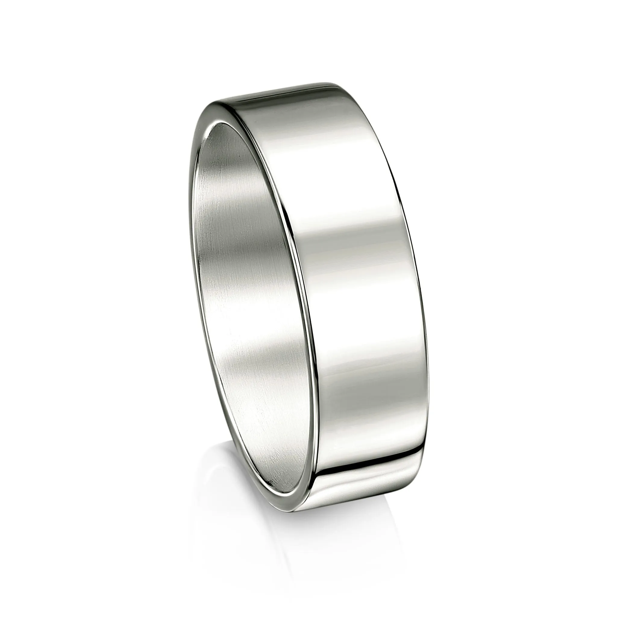 Contemporary 6mm Wedding Ring in Platinum