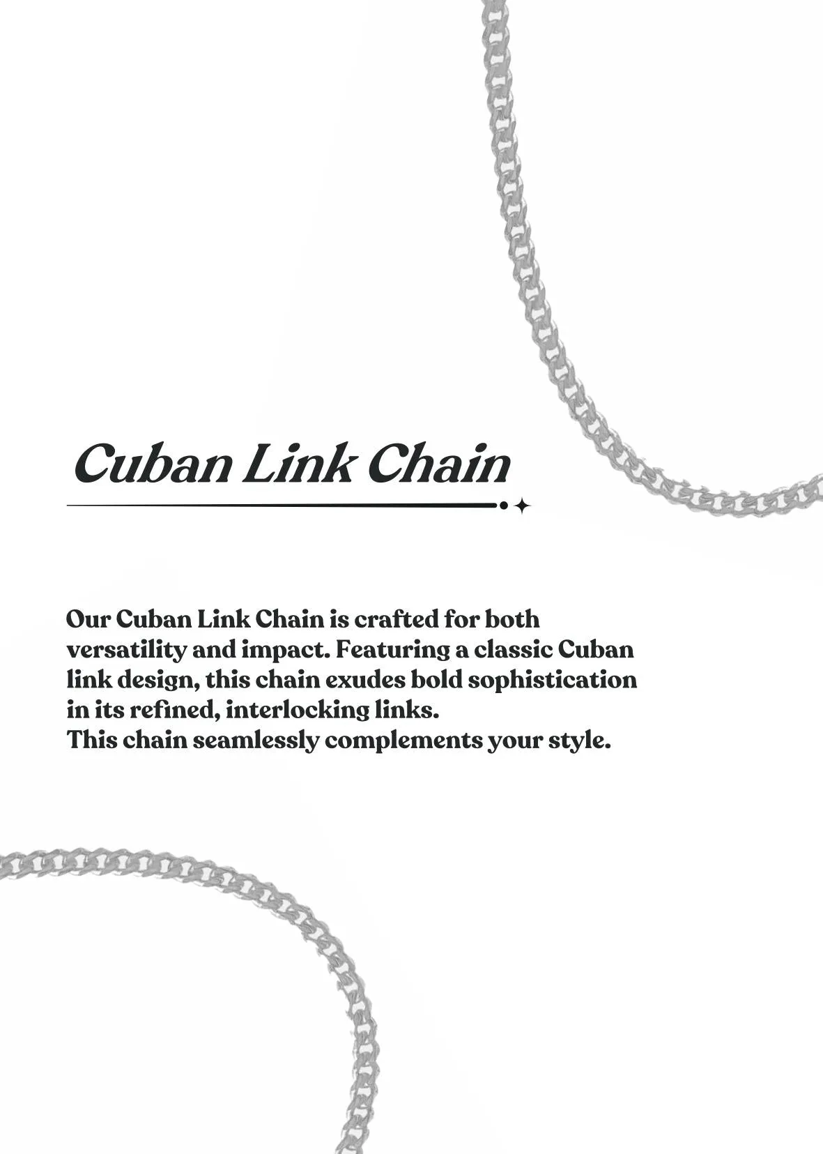 Cuban Link Chain 3mm Gold Plating