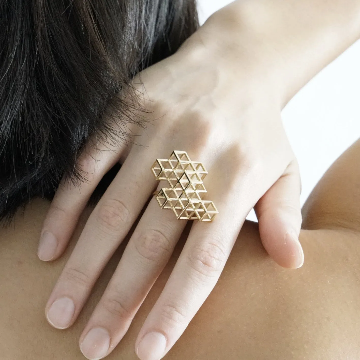 Cube System Ring - Brass