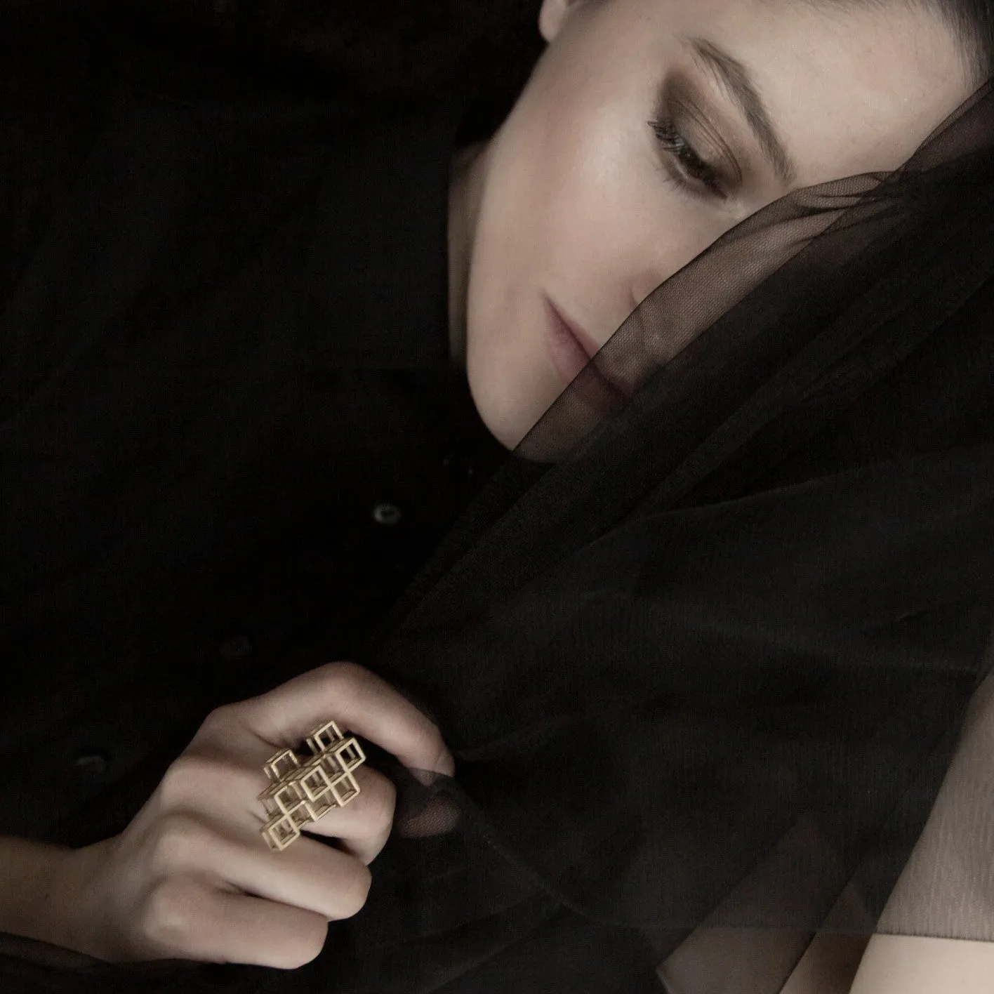 Cube System Ring - Brass
