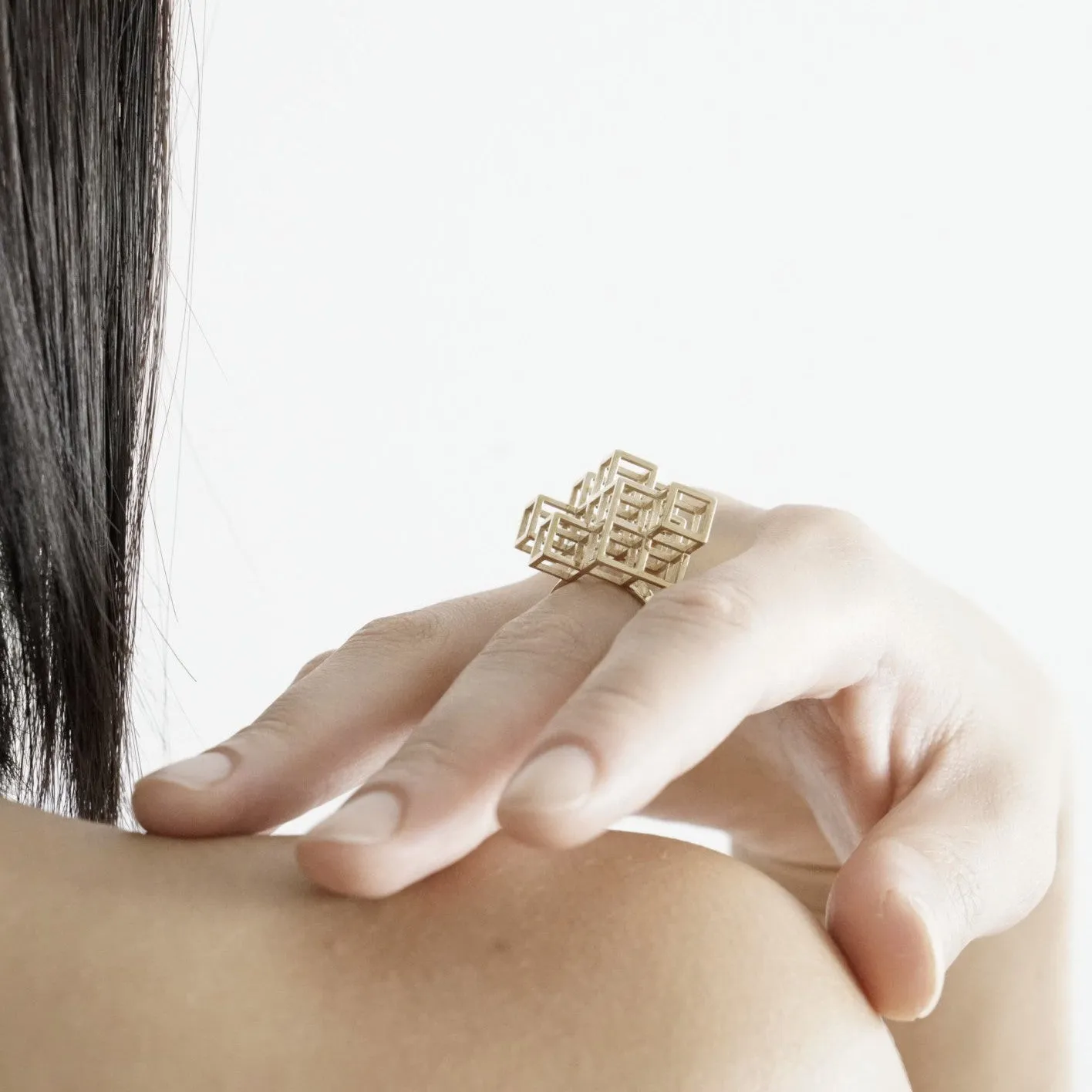 Cube System Ring - Brass