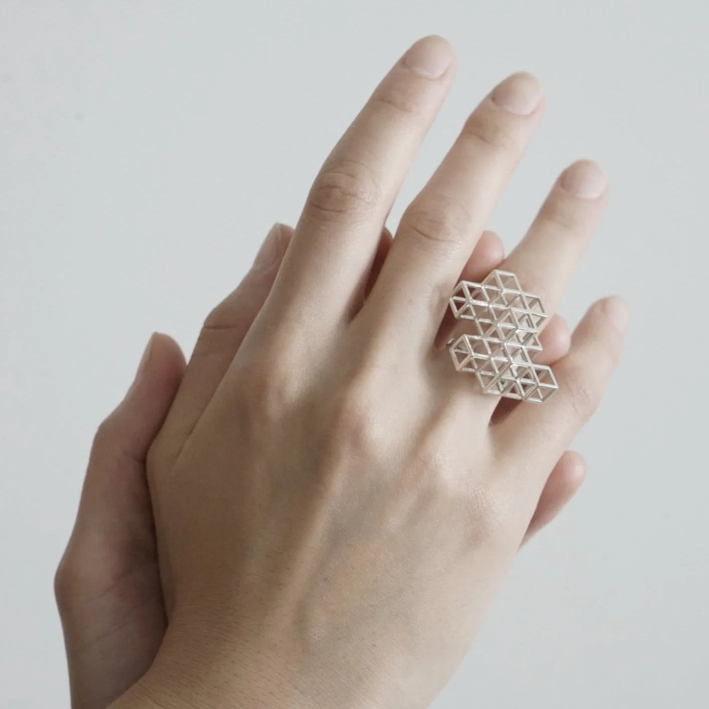 Cube System Ring - Silver