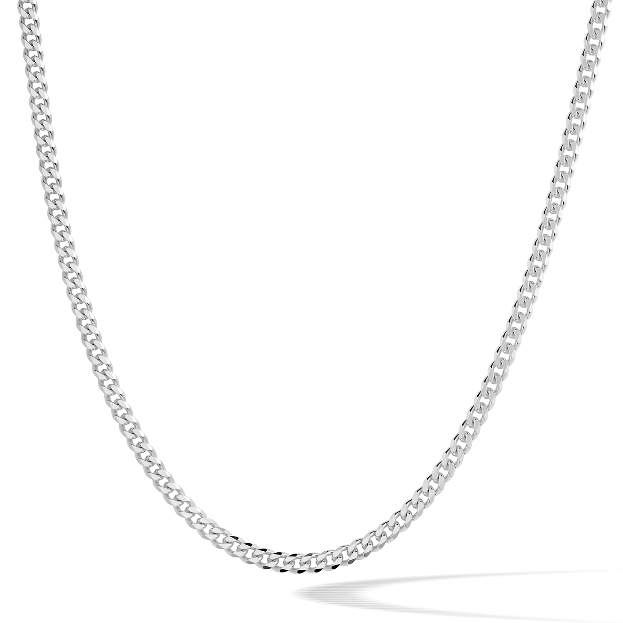 Curb Chain, Sterling Silver (3mm)