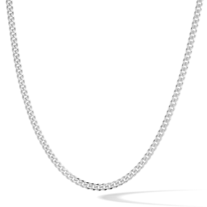 Curb Chain, Sterling Silver (3mm)