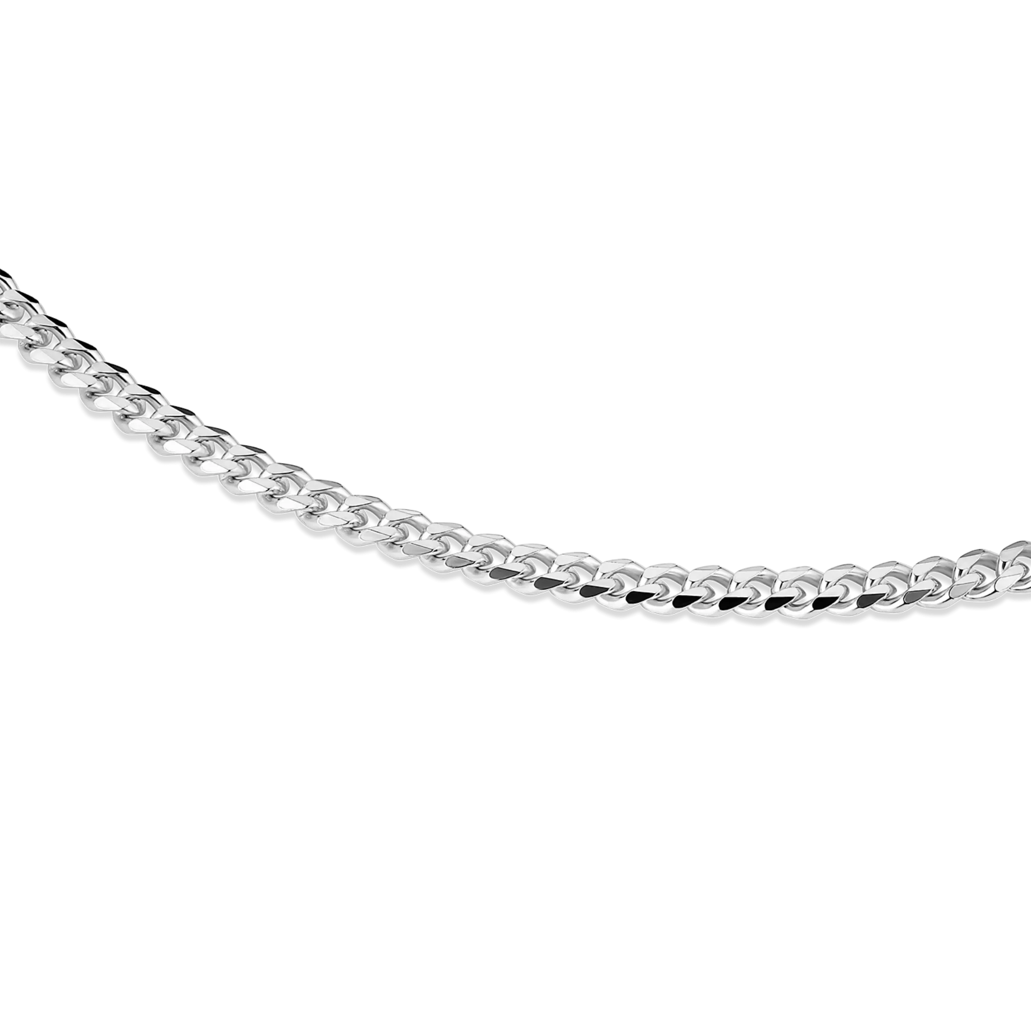 Curb Chain, Sterling Silver (3mm)