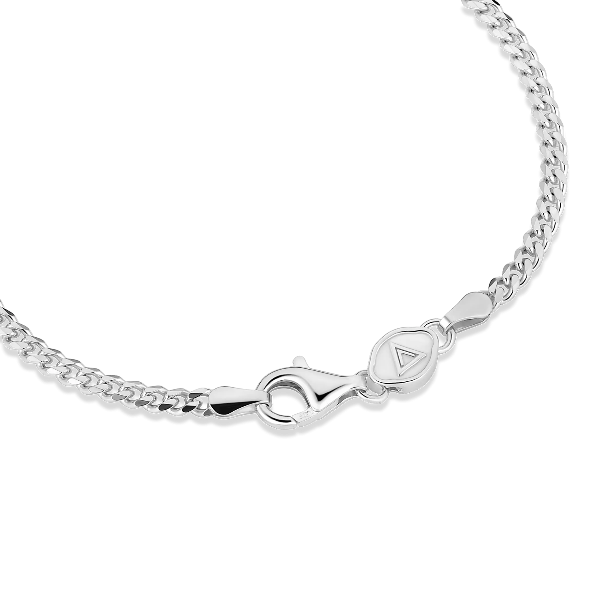 Curb Chain, Sterling Silver (3mm)
