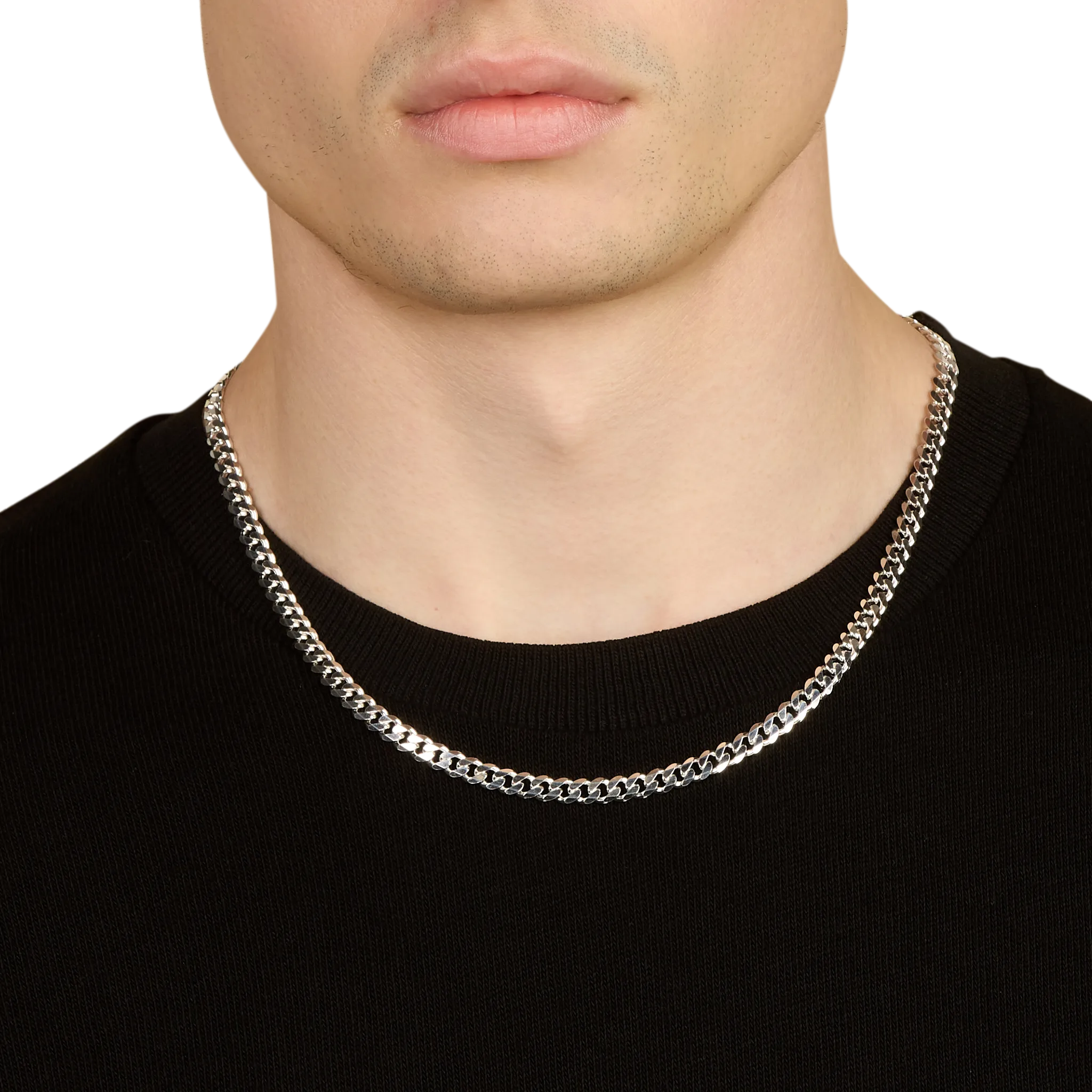 Curb Chain, Sterling Silver (5mm)