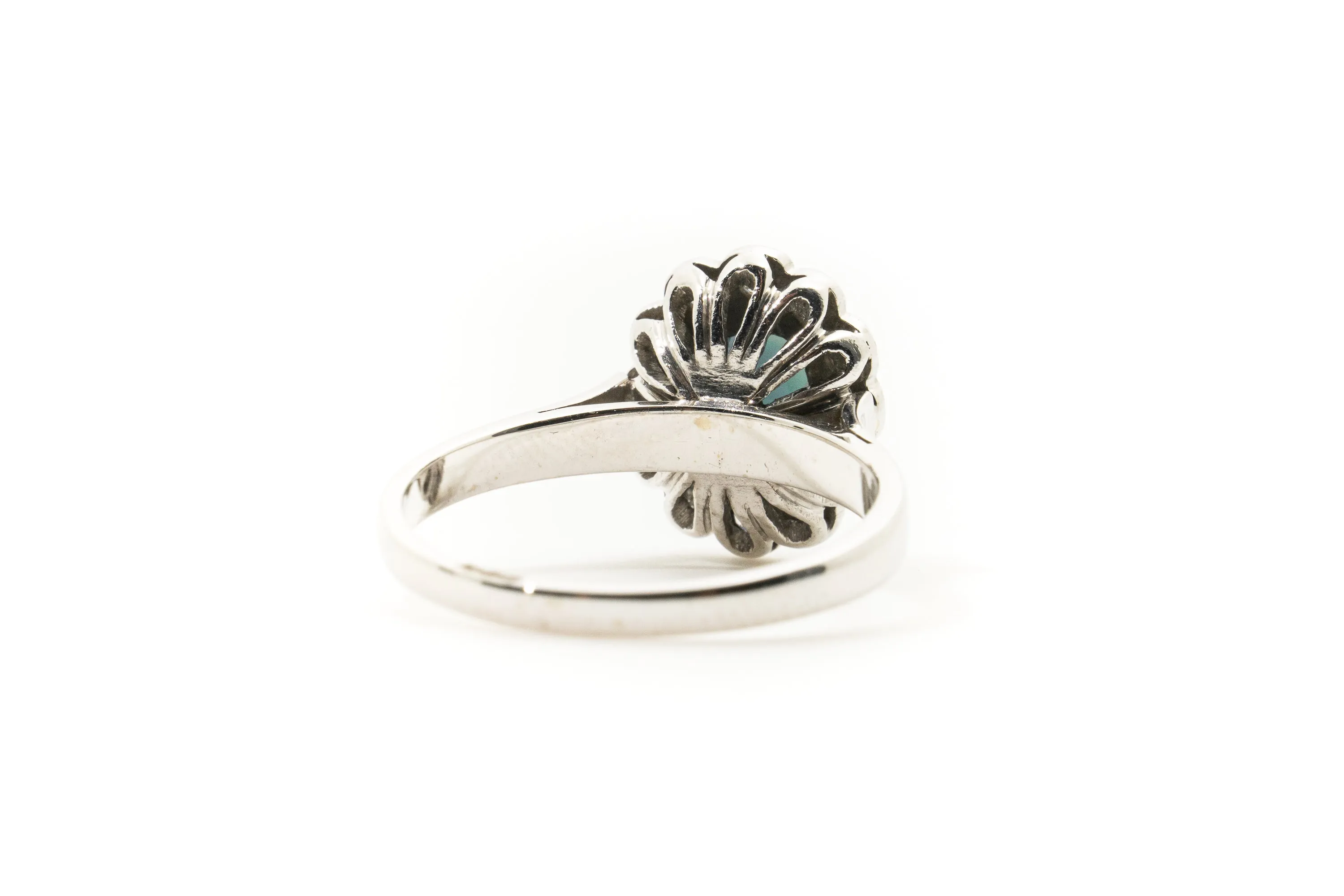Custom 18ct White Gold Sapphire Diamond Ring