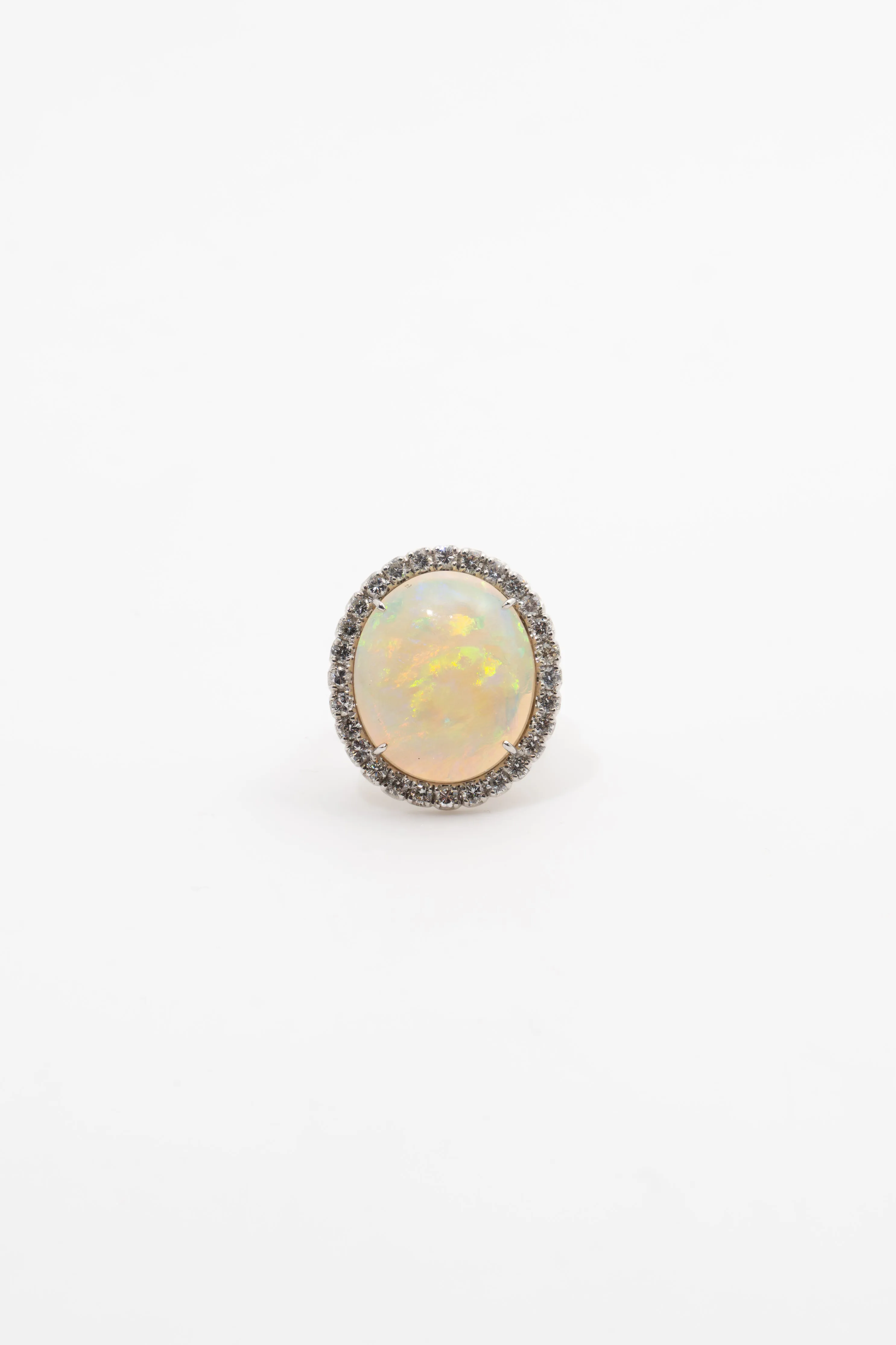 Custom by MV&Co Opal & Diamond Ring